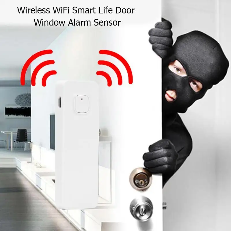 Домашняя безопасность беспроводной Wi-Fi умная жизнь дверная оконная сигнализация сенсор детектор Поддержка для Amazon Alexa Google Assistant Голосовое управление