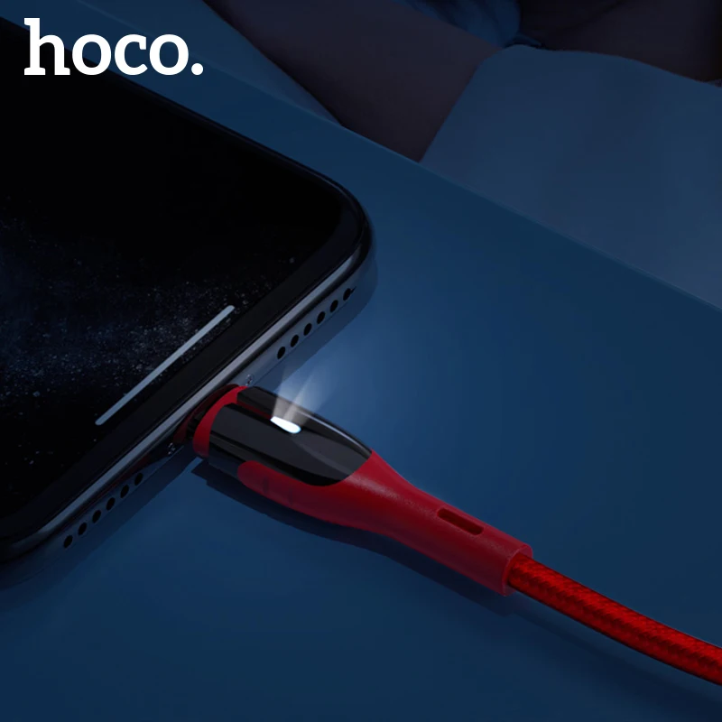 HOCO цинковый сплав usb кабель для iphone 11 Pro Max XR Xs X 8 7 ipad2 Быстрая Зарядка Кабели