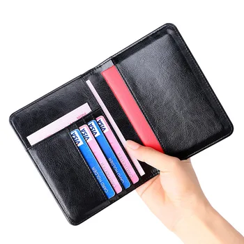 

Genuine Leather Passport Covers Anti-theft RFID Card Bag Travel Passport Protector Boarding Card Holder Portable Passport Wallet