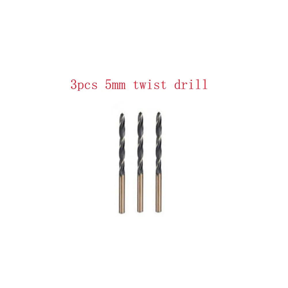 3pcs twist drill Съемный Дырокол локатор джиг инструмент сверла направляющая втулка для ящика шкафа аппаратные средства дюбель дерево бурение отверстие пробивая правило - Цвет: 3pcs twist drill