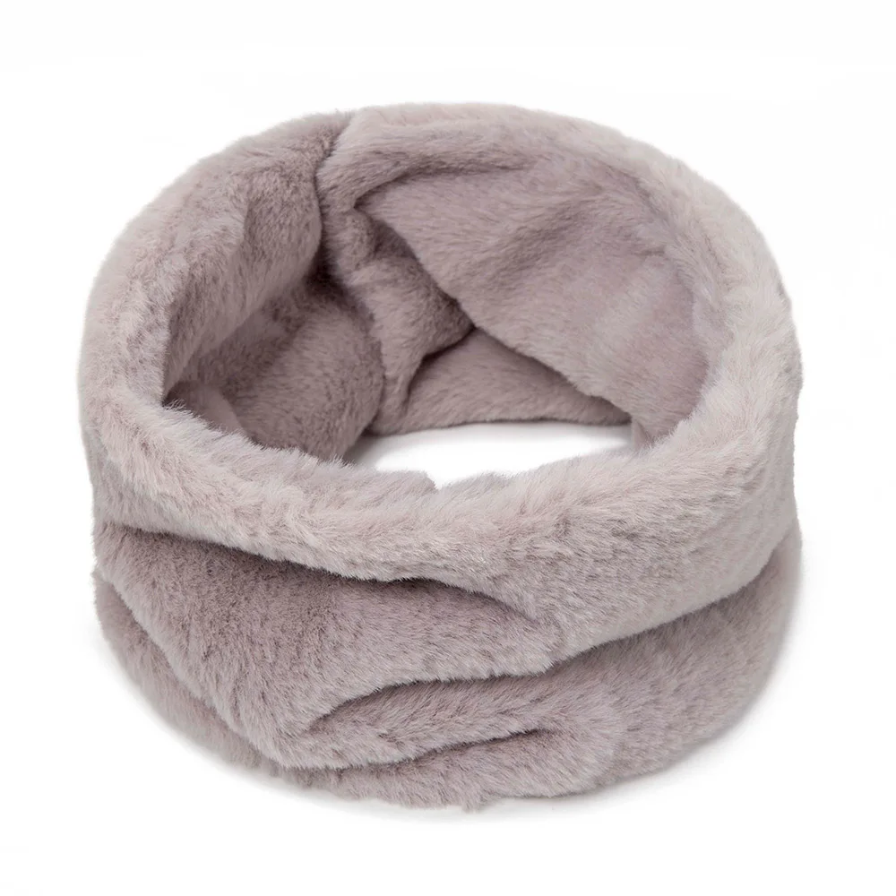 Женский зимний шарф, плюшевый зимний теплый шарф с пуговицами, Модный мягкий свитер с воротником, аксессуары для одежды - Цвет: G