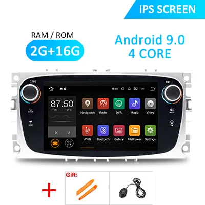 Wondefoo Android 9,0 DSP ips радио gps для FORD FOCUS Mondeo 9 S-MAX C-MAX Galaxy Kuga Навигация стерео рекордер без DVD плеера - Цвет: 2G 16G-S