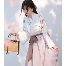 Хлопок шелк полный рукав японское кимоно юката традиционное корейское платье ханбок костюм ханбок платье