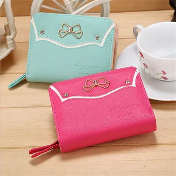 

Fashion Top Quality Small Wallet PU Leather Purse Short Female Money Pocket Wallet Zipper Clutch Coin Purse Credit Card Holder