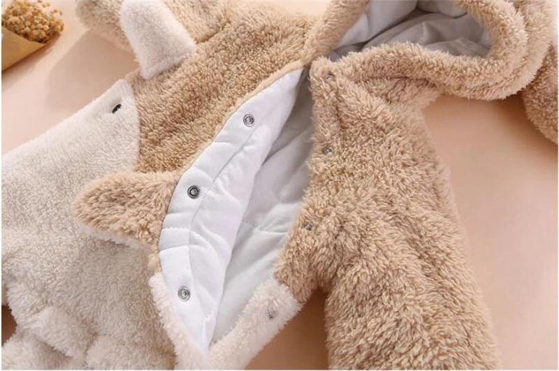 Newborn Baby Footies For Boys Girls Footies Infant Winter Warm Newborn Overalls Footies Baby Girl Boy Clothes 0-12 Months