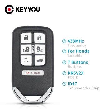 

KEYYOU KR5V2X Replacement Remote Control Car Key For Honda Odyssey Durable 2018 2019 7 Buttons 433MHz ID47