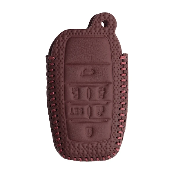 Wine Red no keychain Кожаный чехол для ключей для TOYOTA ALPHARD/Vellfire Previa Tarago 6 кнопок- Замена чехол Автозапуск брелок в виде ракушки - Название цвета: Wine Red no keychain