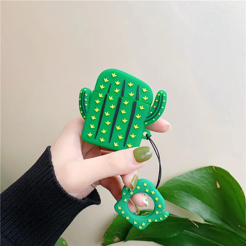

1PCS Summer ins cactus carrot airpods headset cover cute airpods2 protective cover silicone fall proof cover