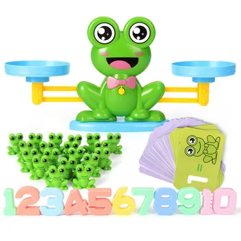 Animal Balance Math Toy Montessori Balancing Scale Number Board Game Educational Toy Monkey Frog Animal Figure Preschool Toy 1