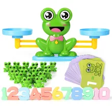 Escala de Equilíbrio De Equilíbrio Animal Brinquedo Matemática Montessori Número Jogo de Tabuleiro Educativo Brinquedo Macaco Sapo Animal Figura Preschool Brinquedo