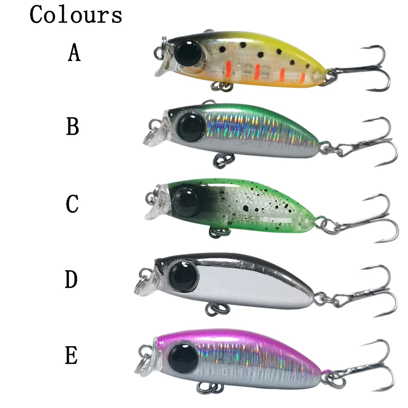 1pc 35mm 2.8g Slowly Sinking Fishing Lures Mini Minnow Hard Bait