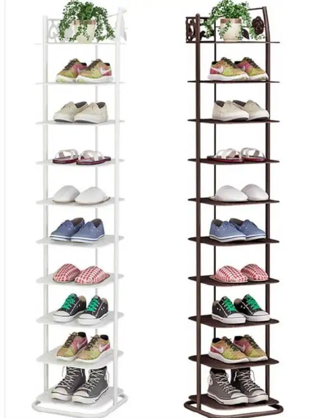 

Simple Shoe Rack Household Iron Multi-layer Economical Provincial Space Dormitory Small Shoe Cabinet Door Dust Storage Shelf