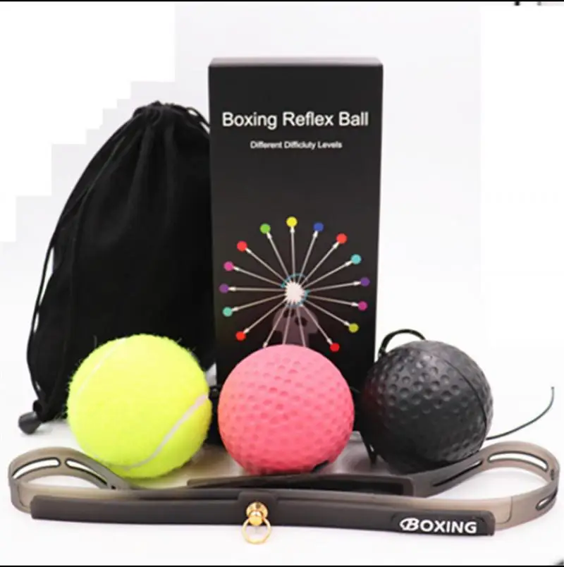 3 Ball Set Boxing Reflex Speed Punch Ball Boxer Raising Reaction Force