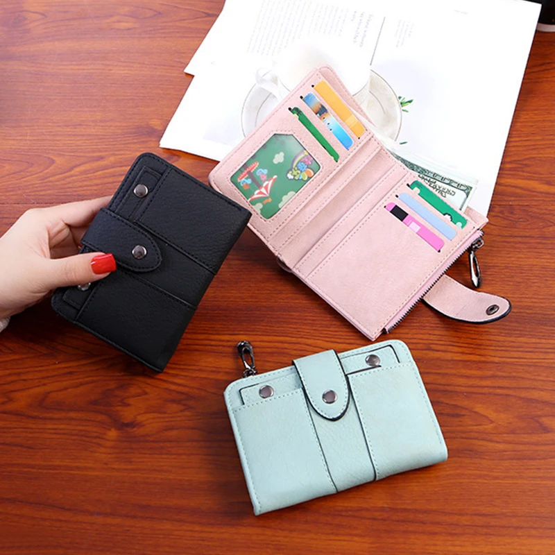 Women Wallet Korean Short Wallets Woman Purse Fashion Female Money Bag Coin Pocket Card Holder Lady Dress Carteras Para Mujer | Багаж и