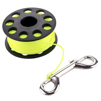 

Diving Reel Scuba Spool with Stainless Steel Bolt Snap Diver Snorkeling Cave for Outdoor Diving Sporting Diver Supplies
