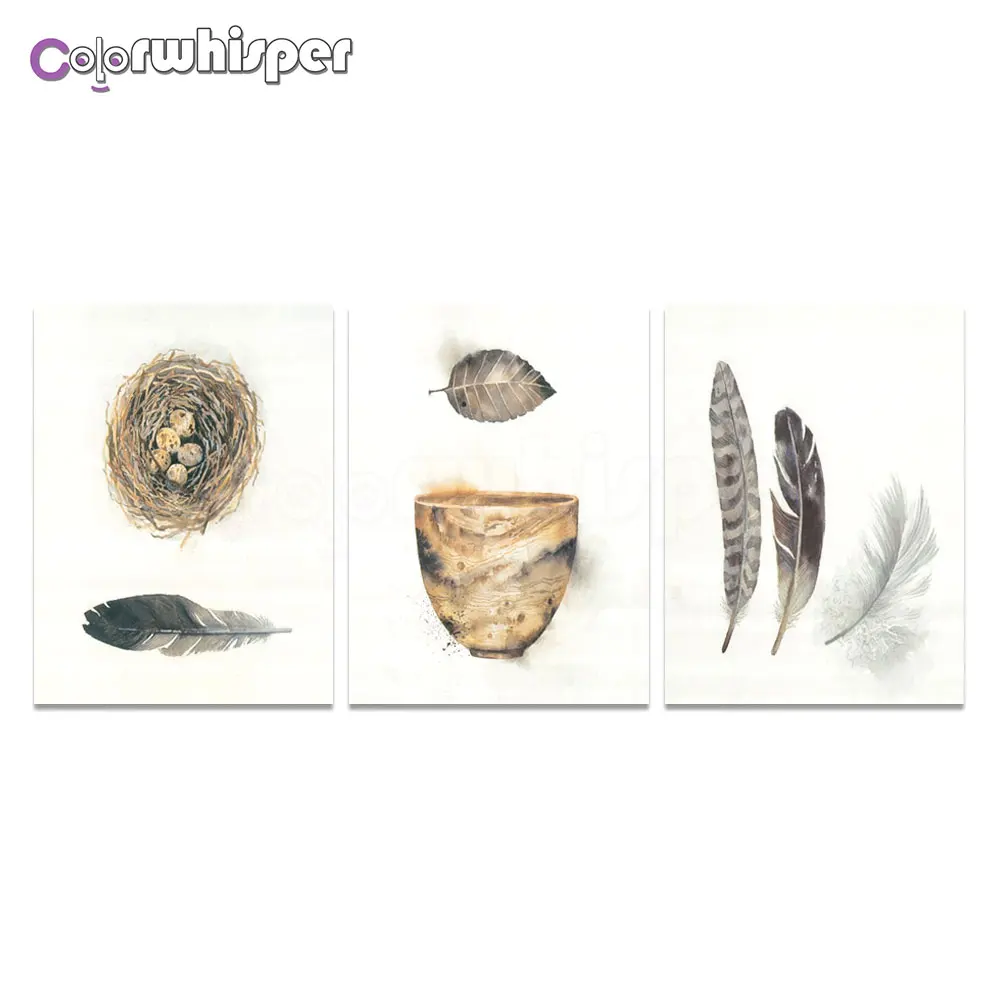 

Daimond Painting 5D Full Square/ Round Art Painting Feather Birds' Eggs Diamond Rhinestone Embroidery Cross Stitch Mosaic D237
