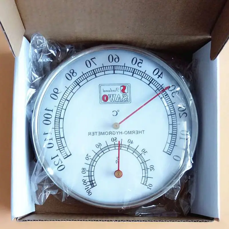

Sauna Thermometer metal Case Steam Sauna Room Thermometer Hygrometer Bath And Sauna Indoor Outdoor Used 40JE