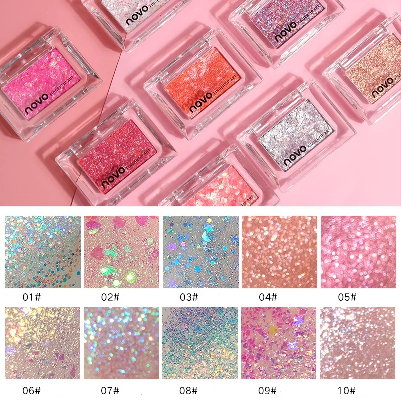 Glitter Eyeshadow Pallete Shimmer Matte Glitter Eye Shadow Palette Shine Diamond Metallic Makeup Palette Pigmented Cosmetic