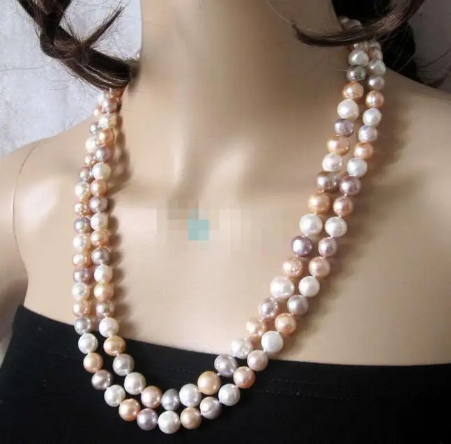 36&quot 50&quot 8-9mm Multi Color White Peach Pink Lavender Freshwater Pearl Necklace | Украшения и аксессуары