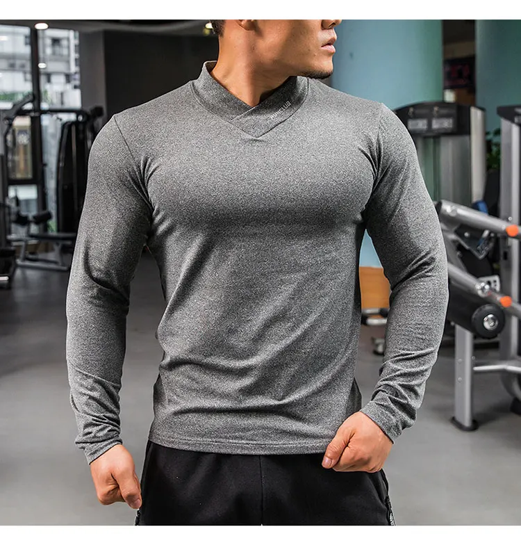 Velvet V Neck Men's Sports & Fitness Shirt - Men's Fitness Apparel, Men ...