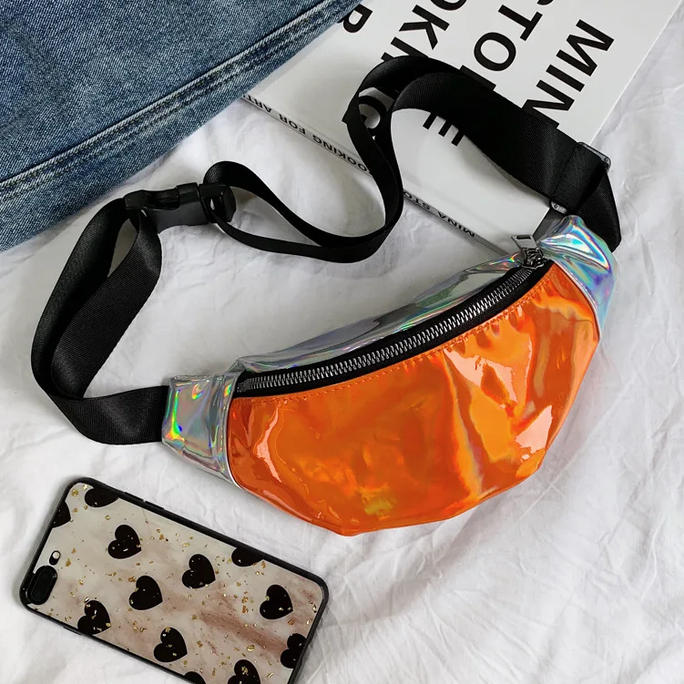 

New Arrival Laser Wallet Bag Women's 2019 New Style Fashion Korean-style Fashion Bags Chest Pack Patent Leather Shoulder Bag