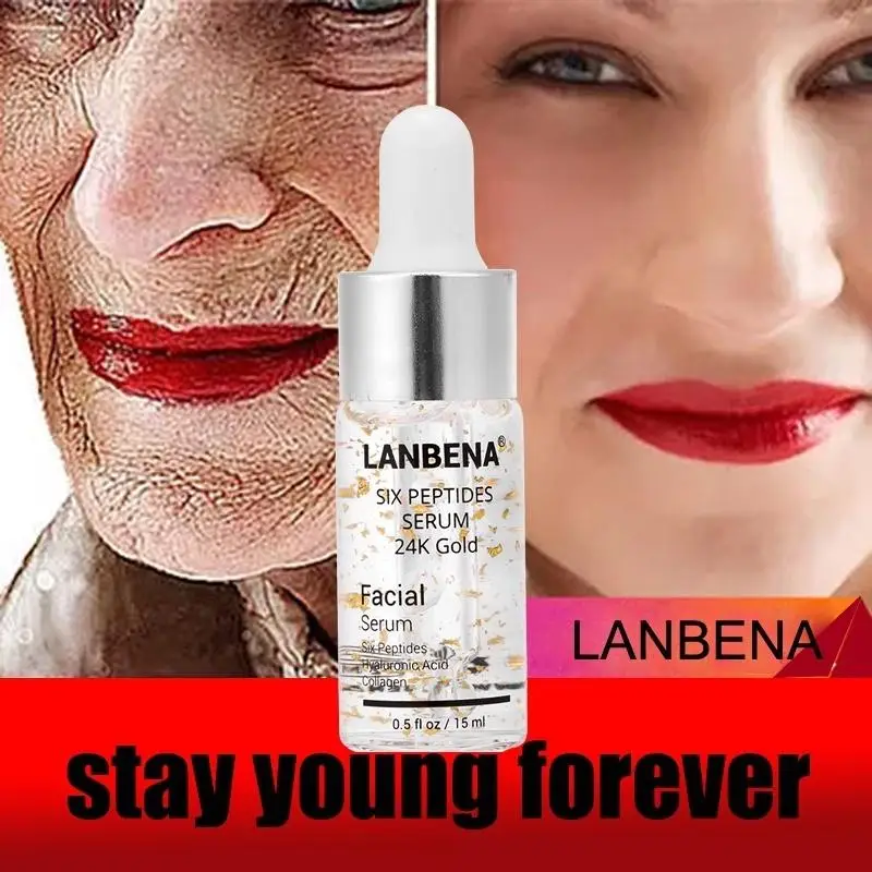 

Six Peptides Serum 24K Gold Anti-aging Serum Anti-wrinkle Firm Fine Lines Moisturizing no box