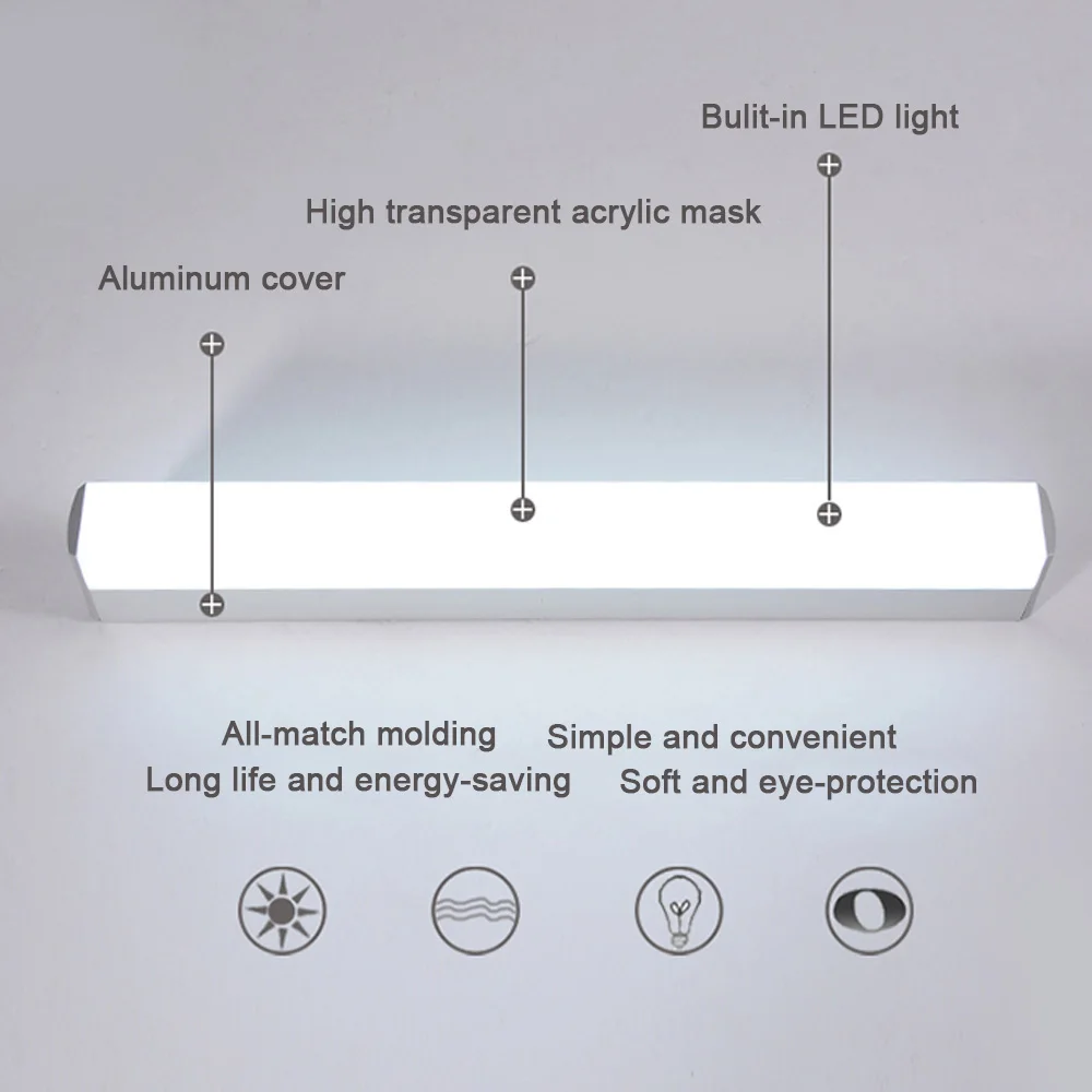 Sleek Waterproof LED Wall Lamp for Modern Bathroom Lighting