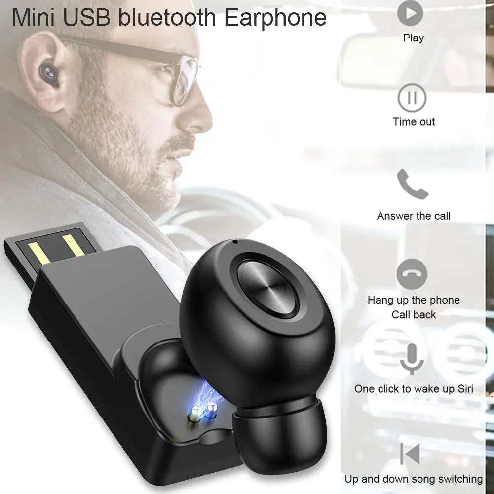 Мини-невидимые наушники с одним ухом, Bluetooth 5,0, гарнитура, USB, Магнитная Зарядка, беспроводные автомобильные бизнес USB Bluetooth наушники Magne