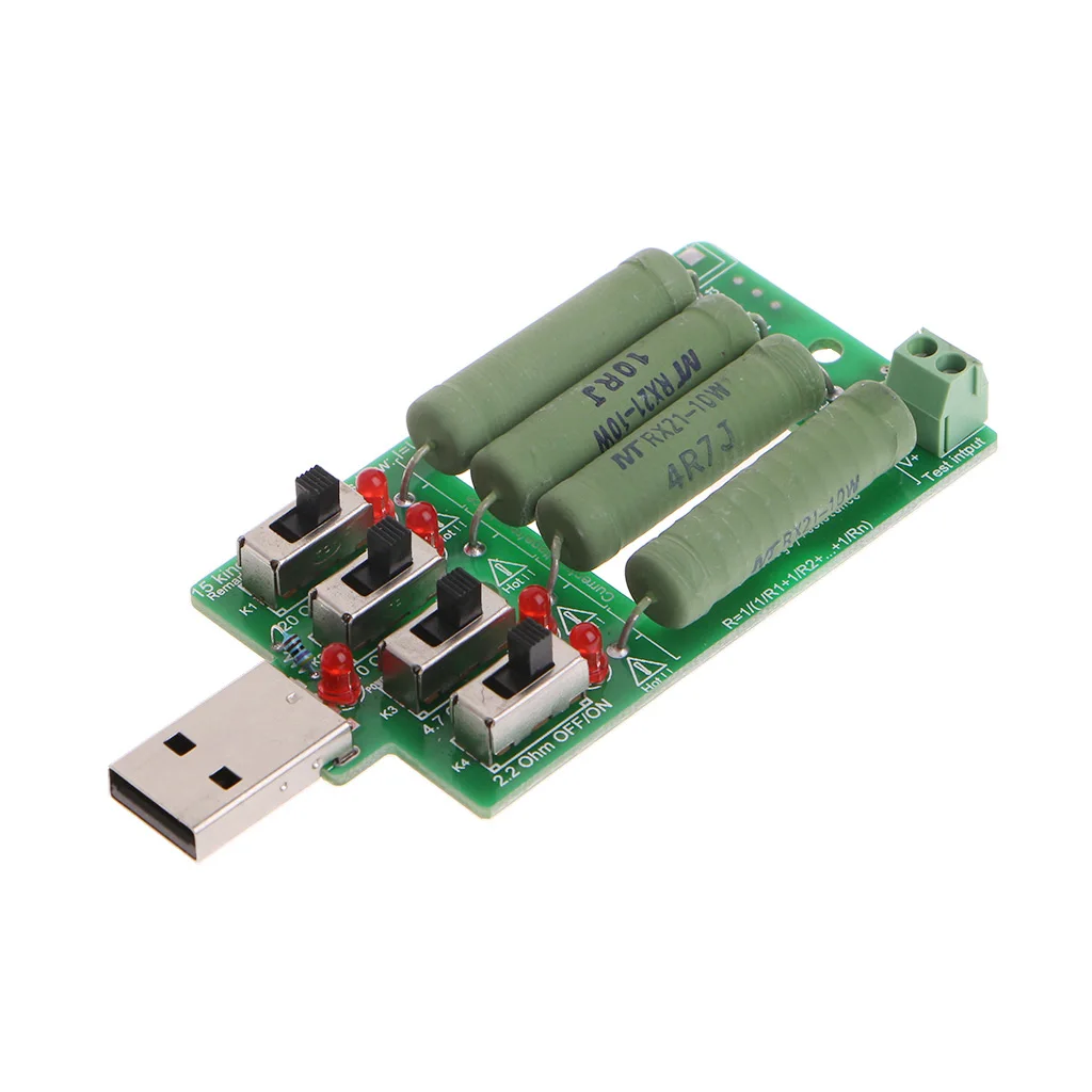 USB электронный нагрузочный высокомощный регулируемый резистор сопротивления
