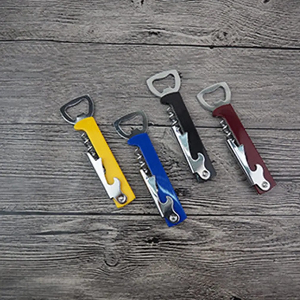 Профессиональный штопор для бутылок из нержавеющей стали, полипропиленовый пластиковый штопор, штопор с двумя шарнирами, открывалка для бутылок, открывалка для пива