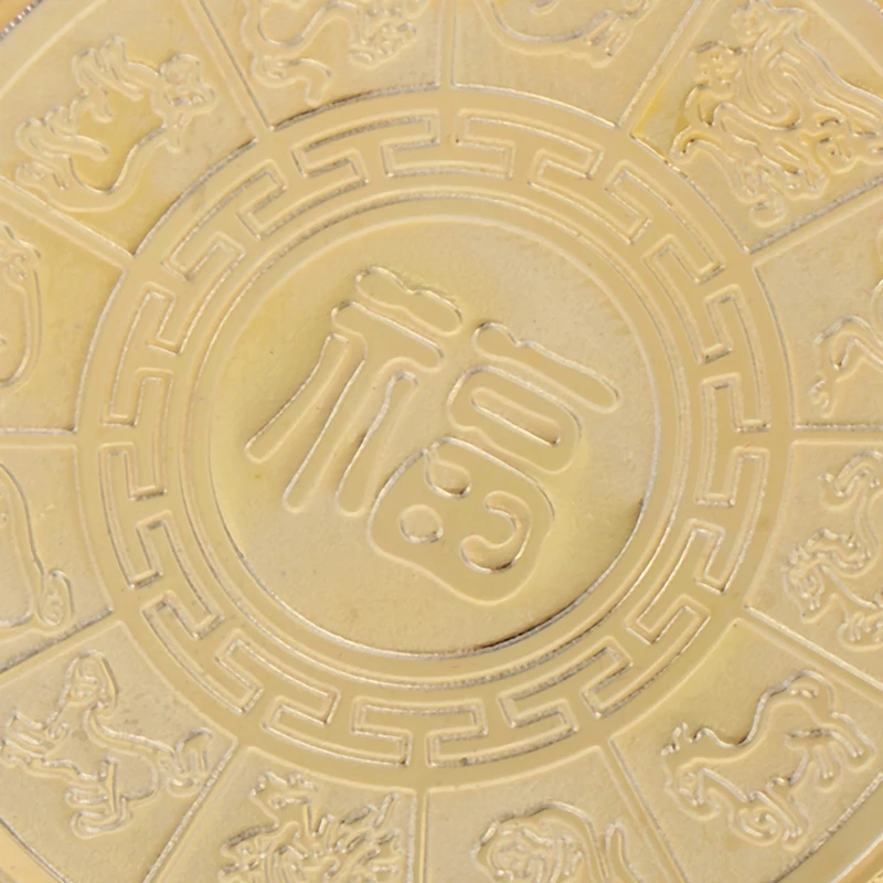 Год крысы памятная монета Китайский Зодиак Сувенир Коллекционные монеты лунный календарь коллекция Искусство ремесло