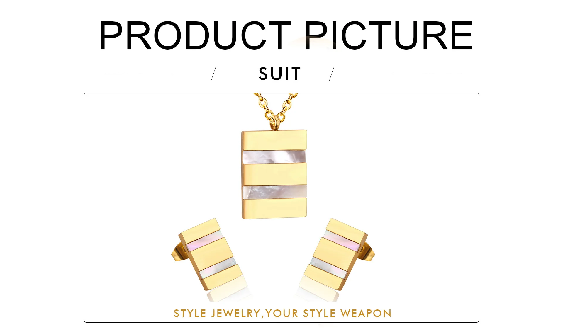 Роскошные стальные Ювелирные наборы золотого и серебряного цвета, корпус из нержавеющей стали, ожерелья с подвесками, серьги-гвоздики геометрической формы для женщин, аксессуары