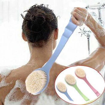 

New Set of 3 Long Handled Body Bath Shower Back Brush Scrubber Skin