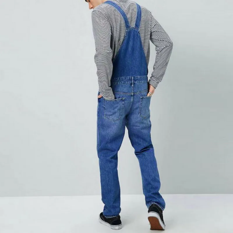 Мужские джинсы, повседневные Прямые джинсы на пуговицах, с карманами, винтажные джинсовые комбинезоны, мужские одноцветные облегающие джинсы полной длины