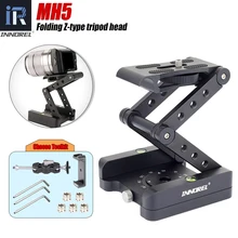 INNOREL MH5 tête de trépied pliable plaque de dégagement rapide en forme de Z peut être tourné inclinaison verticale photographie adapté à l'appareil photo