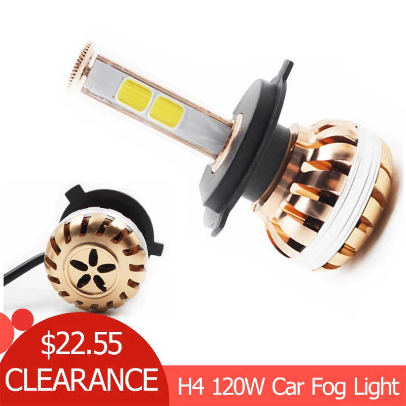 

2 x H4 Car Lights 120W LED Auto Fog Light Bulb Headlight Kit 12000LM 6000K Auto Birne Lampe Licht for Car Vehicle Accessory Part