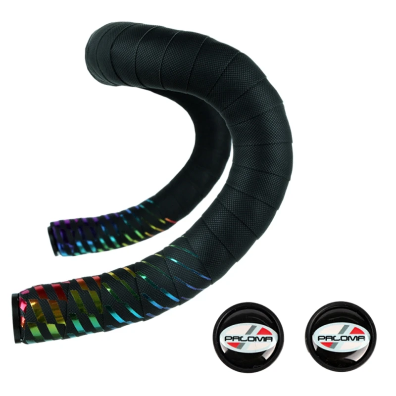 

PALOMA Striped Gradient Color Bent Handlebar Wrap Tape Strape Road Bicycle Non-Slip Shock Grip Tape