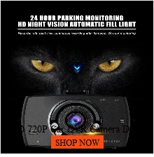 4 дюйма Двойной объектив Hd 1080P Автомобильный видеорегистратор Камера Регистраторы заднего вида Камера видео доска Сенсор G видео высокой четкости