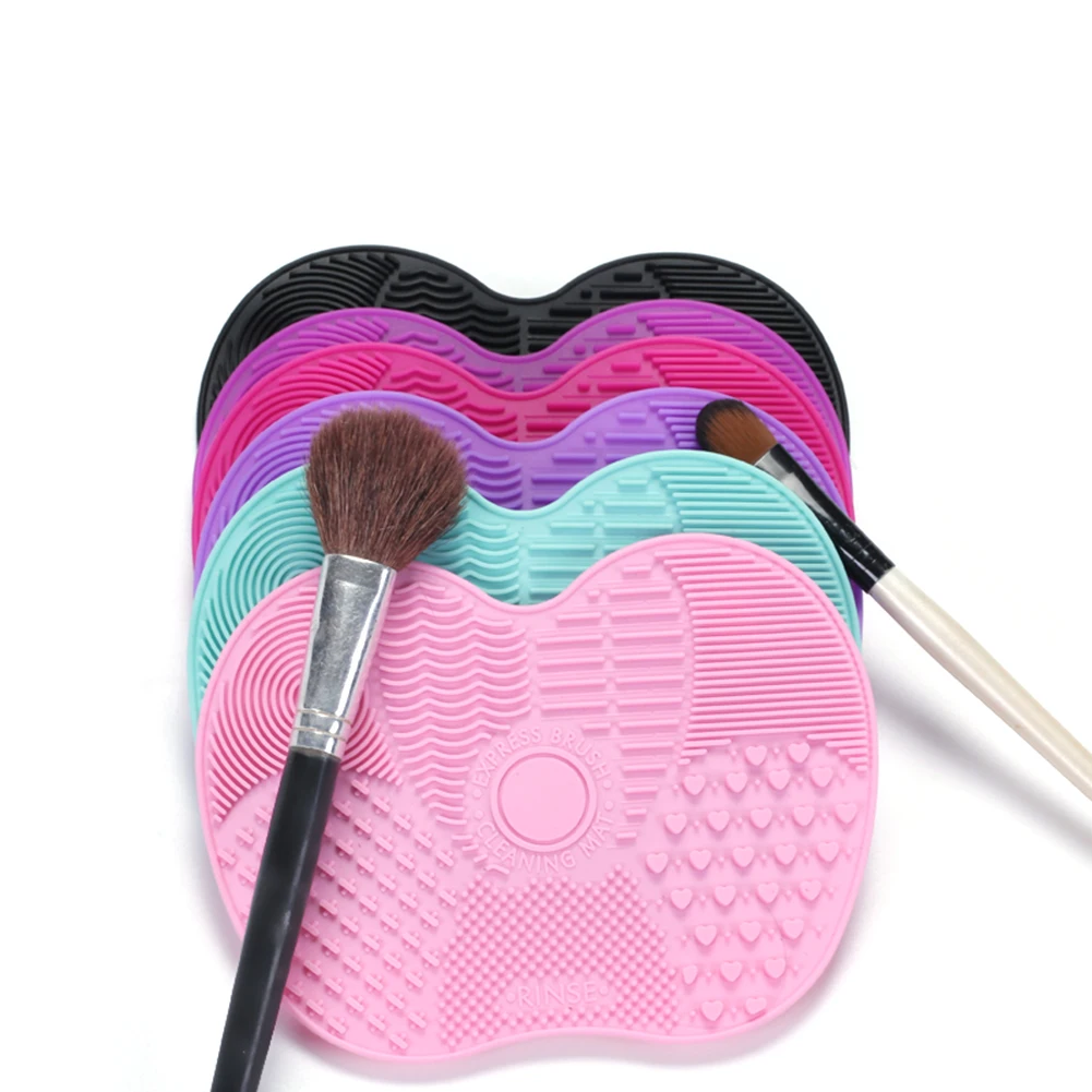 6 цветов силиконовый очиститель Косметическая кисть для мытья макияжа гель чистящий коврик основа губка для удаления макияжа доска