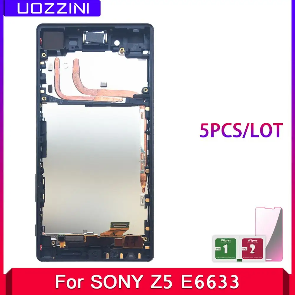 

5 Pcs LCD Display For Sony Xperia Z5 E6603 E6633 E6653 E6683 LCD Touch Screen Digitizer Assembly Replacement With Frame
