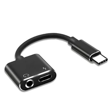 2 в 1 Usb Typec адаптер для зарядки наушников разветвитель до 3,5 мм разъем для наушников для Xiaomi huawei Oneplus чехол для телефона аудио Aux кабель