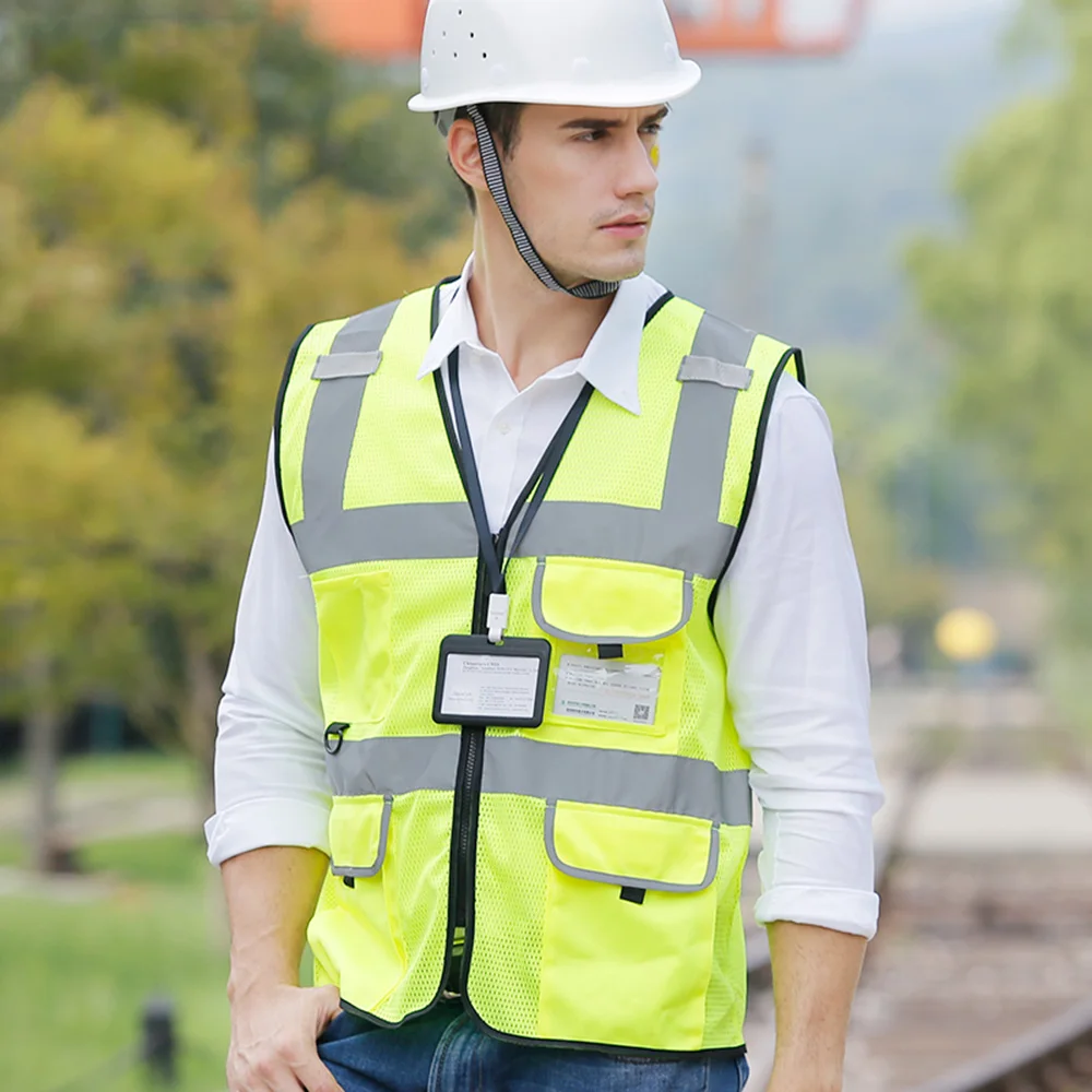High Visibility Reflective Vest Night Warning Running Vest Women Motorcycle Men Jacket for Summer hi Vis Workerar