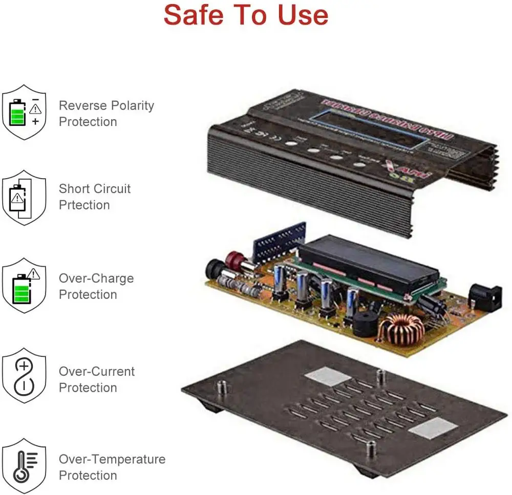 Battery Charger iMAX B6 V3 80W 6A Battery Charger LiHv Lipo NiMh Li-ion Ni-Cd Digital RC Charger Lipro Balance Discharger 15V 6A Adapter