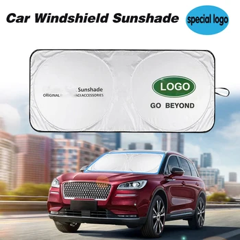 

Car windshield sun shade cover protector with car logo parasol coche auto sun visor blind emblem for Mercedes BMW Toyota Ford