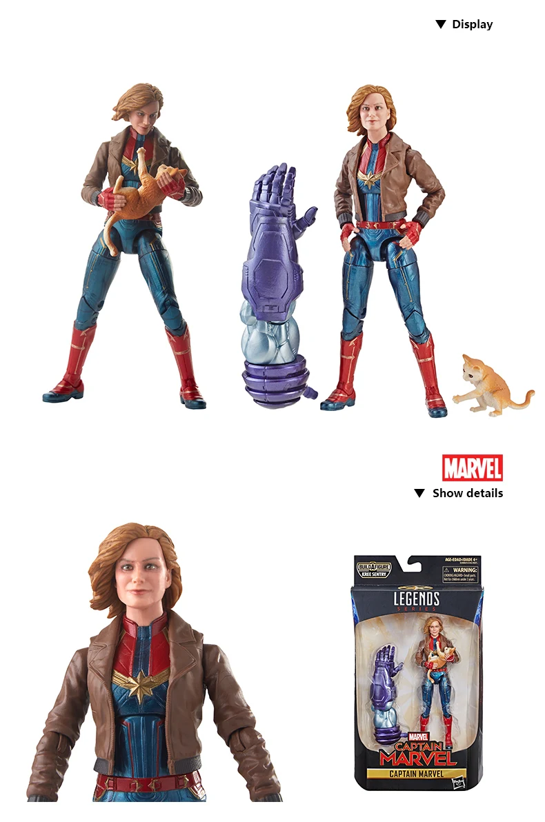 Hasbro Marvel Legends Капитан Marvel Movie игрушки Фигурки Мстителей Marvel Legends серия Женская космическая кукла супергероя