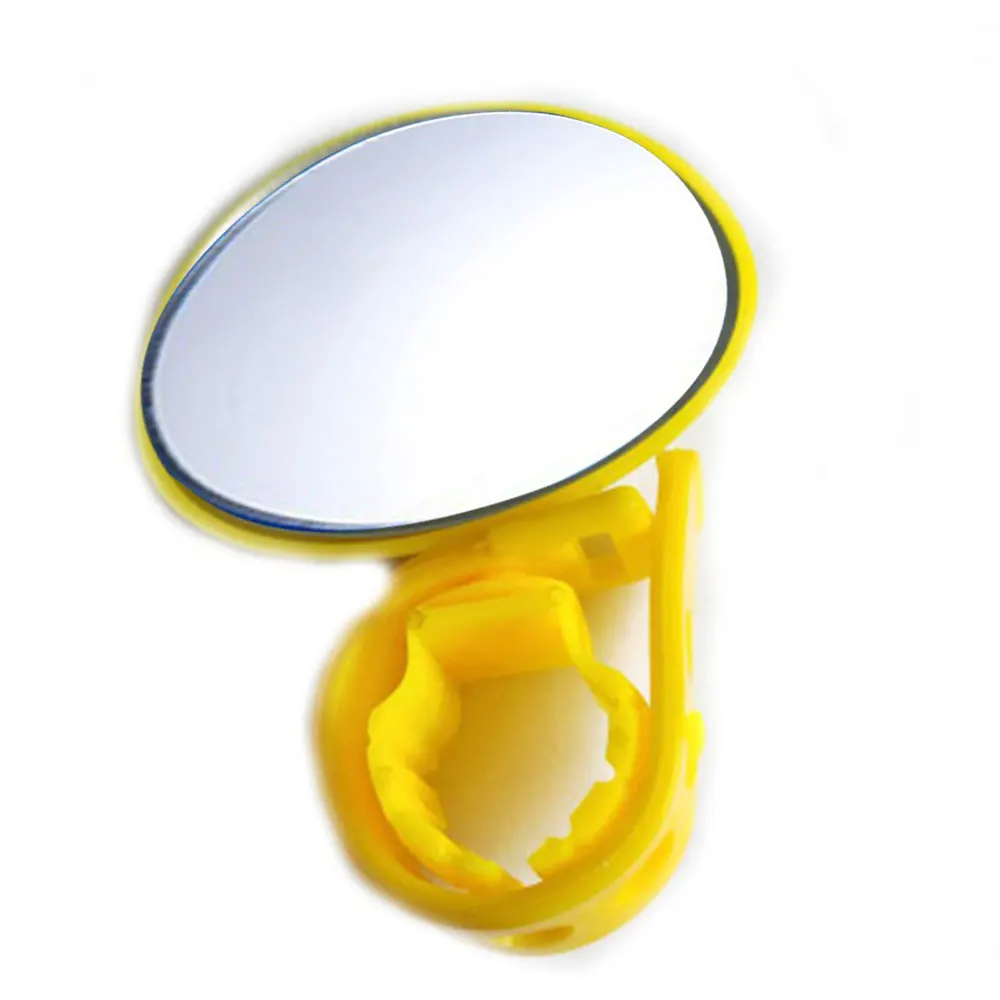 Yellow Зеркало для горного велосипеда, долговечное, практичное, 3 цвета, АБС-пластик, 360 °, высокое разрешение, на открытом воздухе, велосипедный отражатель, портативный - Цвет: Yellow