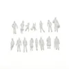 300pcs 1:100/150/200 Mixed Miniature White Architectural Model Human Scale HO Resin Plastic Peoples 2