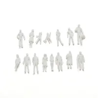 300pcs 1:100/150/200 Mixed Miniature White Architectural Model Human Scale HO Resin Plastic Peoples 2