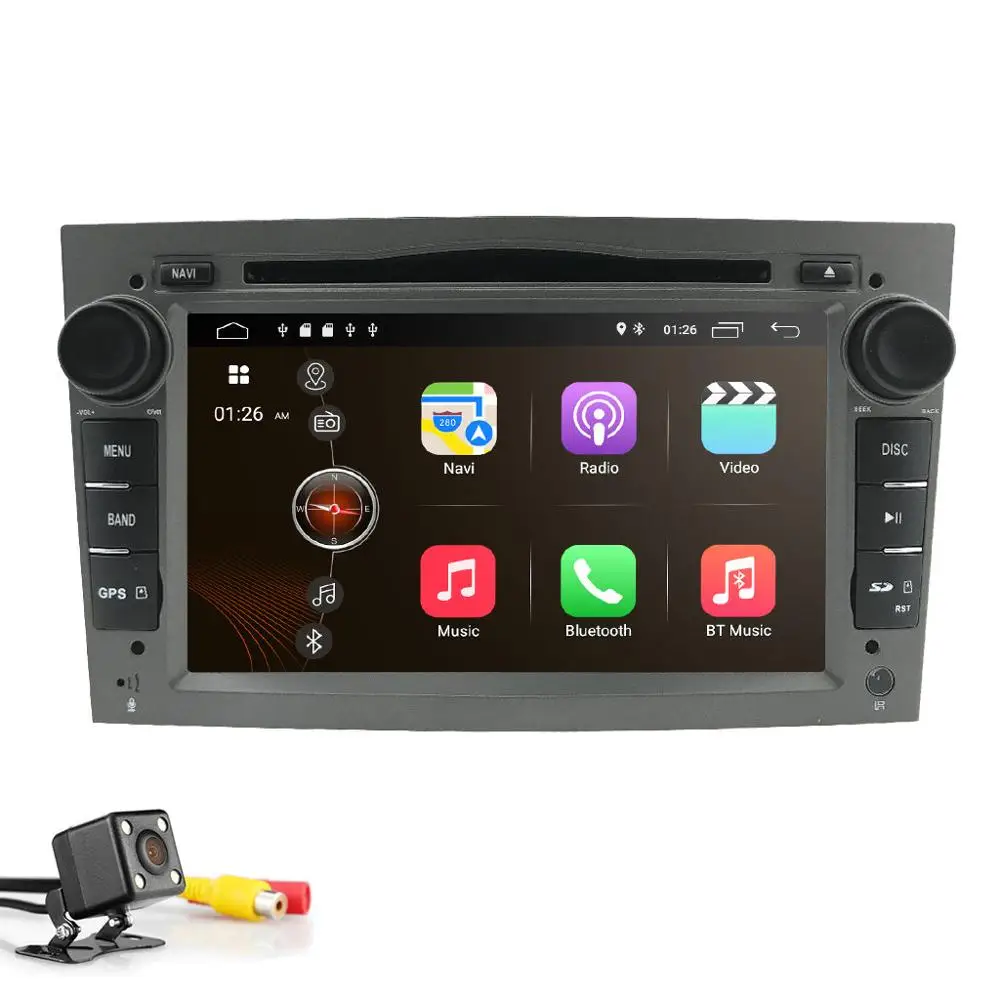 Автомобильный мультимедийный плеер gps Android 9 2 Din DVD Automotivo для OPEL/ASTRA/Zafira/Combo/Corsa/Antara/Vivaro радио FM DSP DVR TPMS - Цвет: grey with DVD