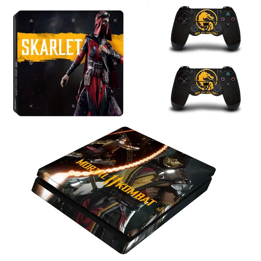 Mmoral Kombat 11 полное покрытие лицевые панели PS4 тонкая кожа Виниловая наклейка, стикер для Playstation 4 консоль и контроллер PS4 тонкая наклейка
